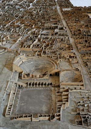 Plastic model of Pompeii (1:100), 1861-79