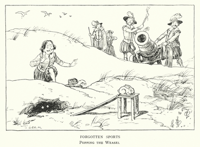 Forgotten Sports: Popping the Weasel (litho)