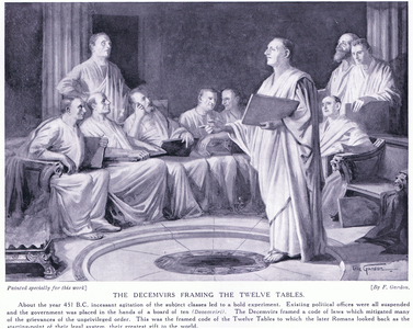 The Decemvirs framing the twelve tables