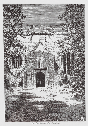 St Bartholomew's, Layston (litho)