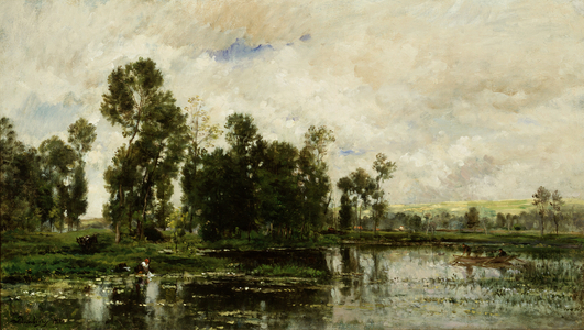The Edge of the Pond, 1873 (oil on canvas)
