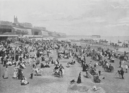 The Sands at Ramsgate (b/w photo)