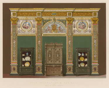 Wall Decoration and Cabinets by Mr J C Crace, London (chromolitho)