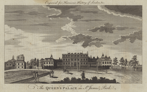 The Queen's Palace in St James's Park, London (engraving)