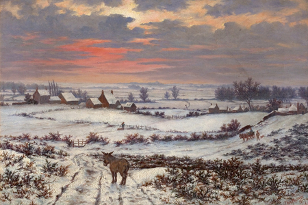 Snow Piece, Bulwell Forest, Nottinghamshire (oil on canvas)