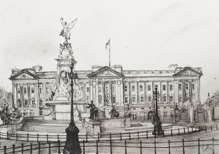 Buckingham Palace London, 2006, (ink on paper)