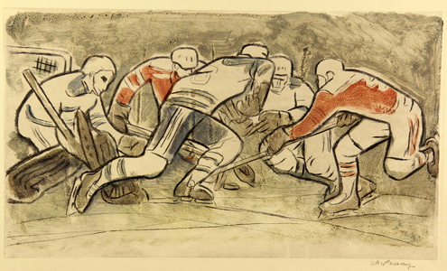 Ice Hockey, 1960s (monotype)