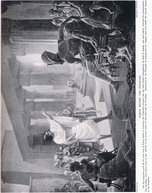 Joseph before Pharaoh, c.1920 (litho)
