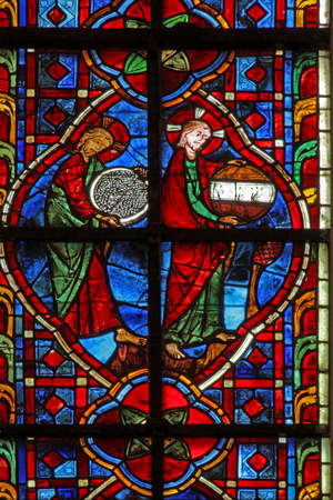 Window w207 depicting God creates the world (stained glass)