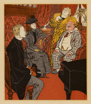 A visit (colour litho)