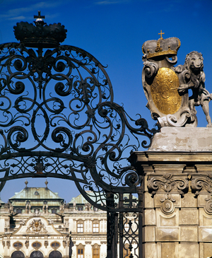 Main gate of Belvedere Palace, Vienna, Austria (photo)