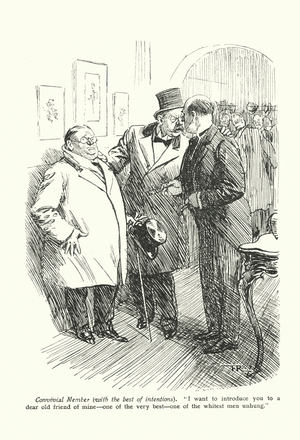 Cartoon by Frank Reynolds (colour litho)