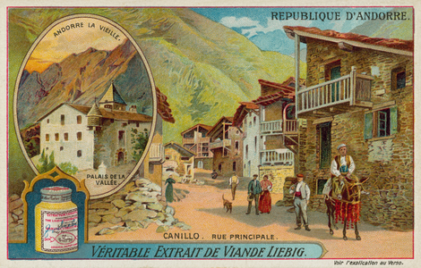 Palais de la Vallee and Canillo (chromolitho)