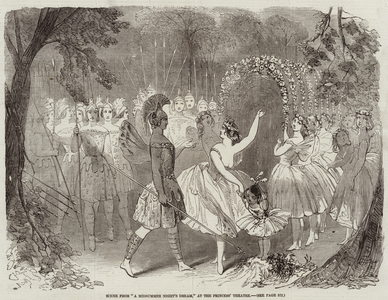 Scene from "A Midsummer Night's Dream," at the Princess' Theatre (engraving)