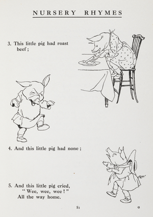 This little pig went to market - nursery rhyme.