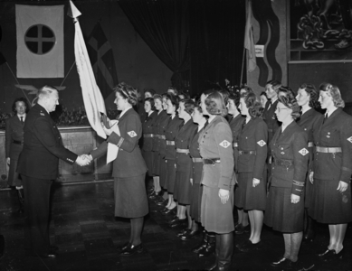 Oslo April 1943. Vidkun Quisling present at the women's hair's 9th anniversary in the People's House …, 1943 (photo)