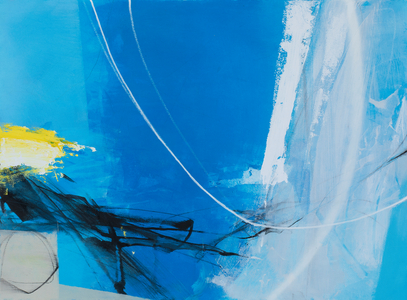 Into the Blue, 2023 (mixed media on paper)