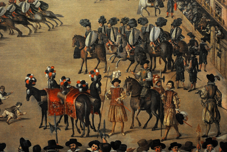 Royal Festivities in the Plaza Mayor, detail, 1623