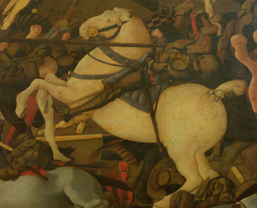 Detail of Niccolo da Tolentino, from the Battle of San Romano in 1432, c.1456 (tempera on panel)