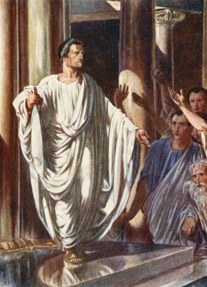 Illustration for stories from Roman History (colour litho)