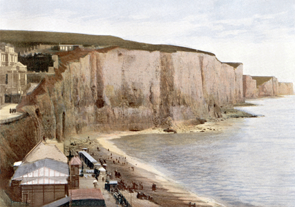 Etretat cliff, France, Postcard, c. 1900