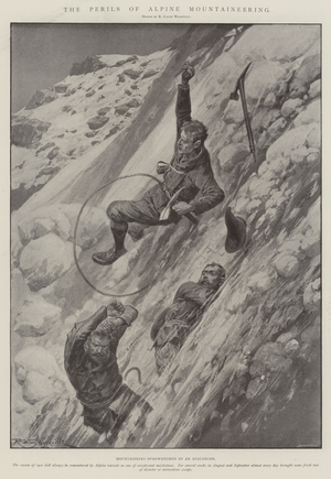 The Perils of Alpine Mountaineering (litho)