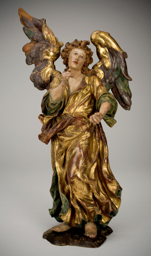 Angel, from the Parish Church of St. Wolfgang, Austria, 1706 (polychromed & gilded wood)