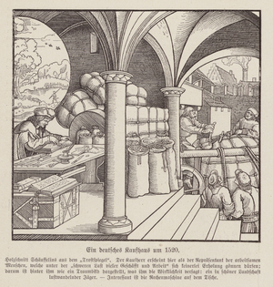German shop, 1520 (woodcut)