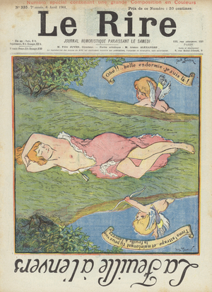Illustration for Le Rire (colour litho)