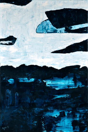 Elsewhere, 2018 (acrylic, ink on canvas)