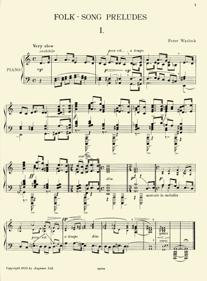 Peter Warlock 's ' Folk-Song Preludes'