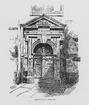 Doorway, St Helen's (litho)