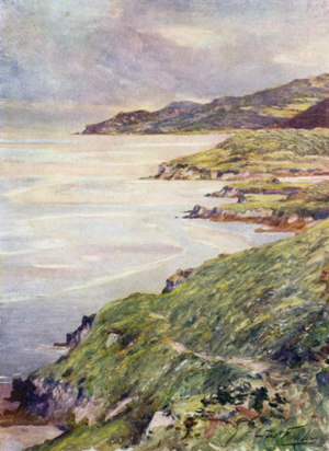 A Lonely Shore, Barmouth Estuary (colour litho)