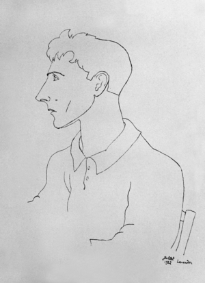 Self portrait, Le Lavandou, 1922 (pen & ink on paper)
