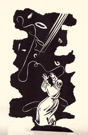 Illustration from 'Faust' by Johann Wolfgang von Goethe, 1808, 1981 (linocut)