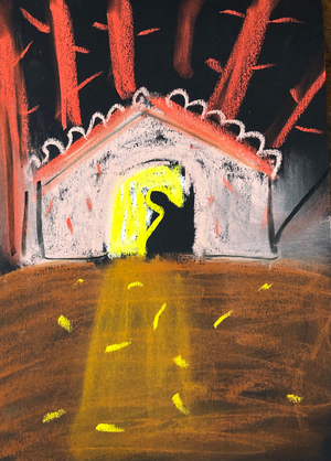 Alchemist, 2022 (pastel on paper)