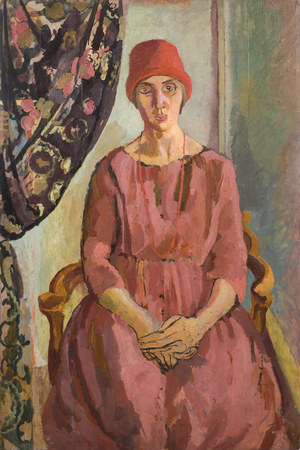 Portrait of Vanessa Bell (The Red Hat), c. 1917 (oil on panel)