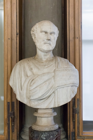 Portrait of an unknown man, so called Carneades, 250 AD (marble)