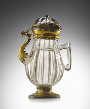 Rock crystal pitcher, 15th century (Rock crystal and gold-plated silver)