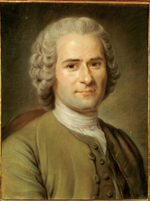 Jean-Jaques Rousseau, philosopher and author (oil on canvas)