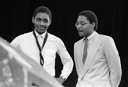 Brothers Branford Marsalis (left) and wynton Marsalis