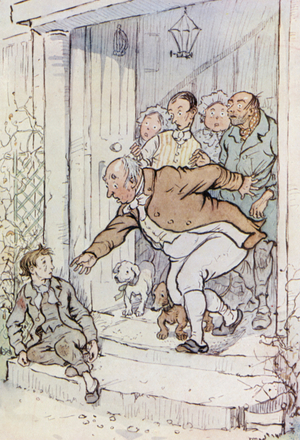 Illustration for Oliver Twist (colour litho)