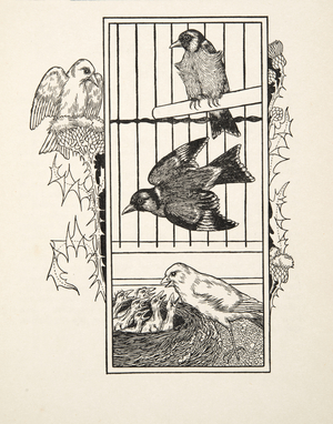 A Charitable Canary, from A Hundred  Anecdotes of Animals, pub. 1924 (engraving)