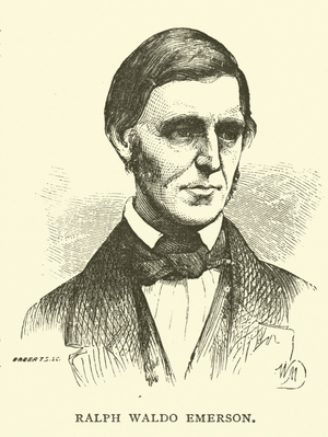 Ralph Waldo Emerson, American essayist and poet (engraving)