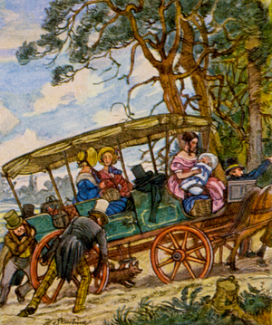Kremserfahrt / Charabanc Ride (colour litho)