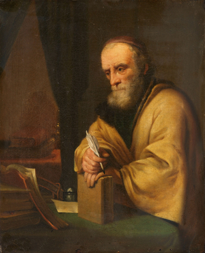 An old scholar,  1700-1753 (oil on canvas)