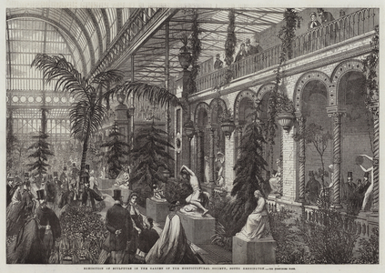 Exhibition of Sculpture in the Garden of the Horticultural Society, South Kensington (engraving)