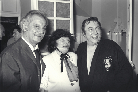 Raymond Devos with Georges Brassens, 1977 (photo)