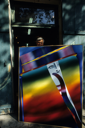 Atila Biro aka Atila (1931-1987) french painter from hungarian origins, here in july 1984 .