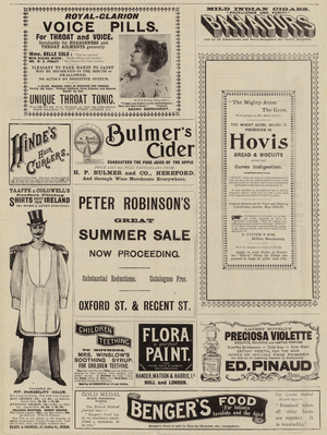 Page of Advertisements (engraving)